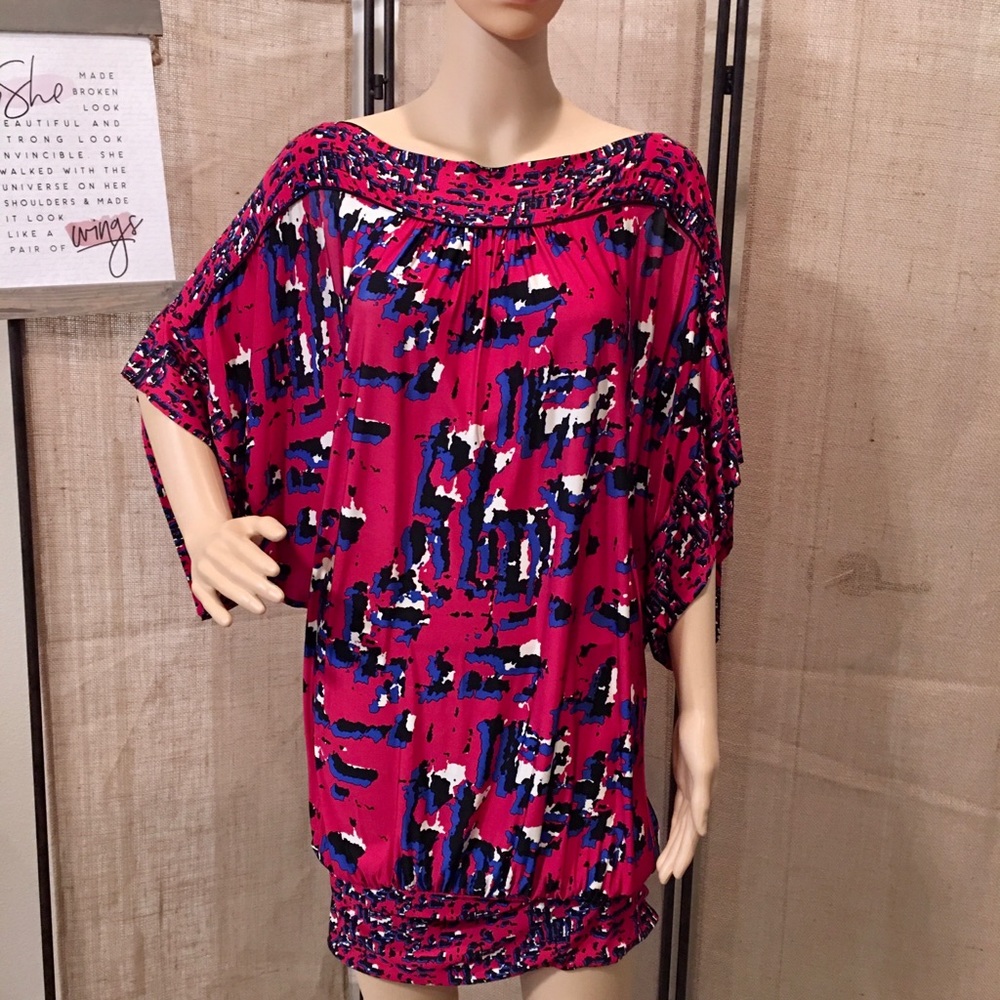 NWOT BCBG MaxAzria "Sangriaco" Boat Neck Dolman Sleeve Mini Dress - SM